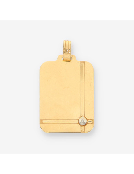 Colgante placa oro