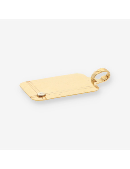 Colgante placa oro