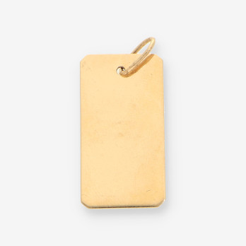 Colgante placa oro
