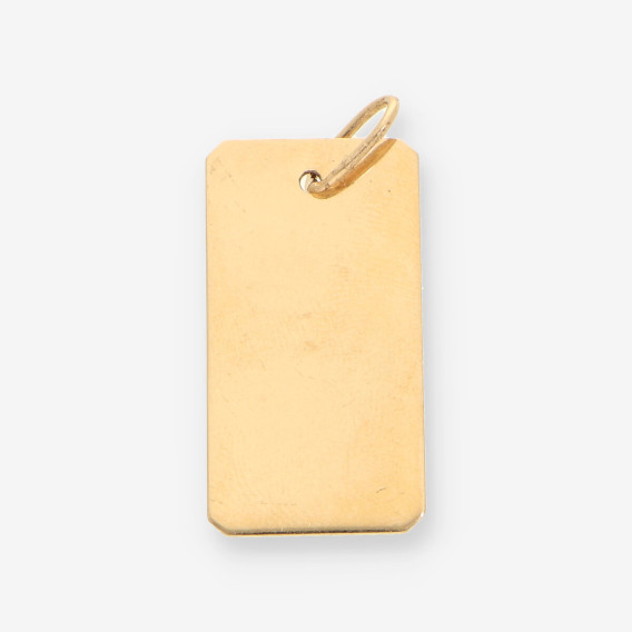 Colgante placa oro