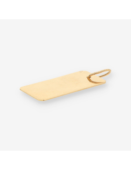 Colgante placa oro