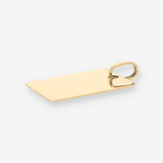 Colgante placa oro