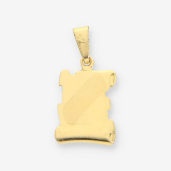 Colgante pergamino oro