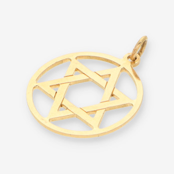 Colgante estrella de David oro 2