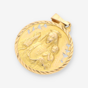 Medalla escapulario oro 2