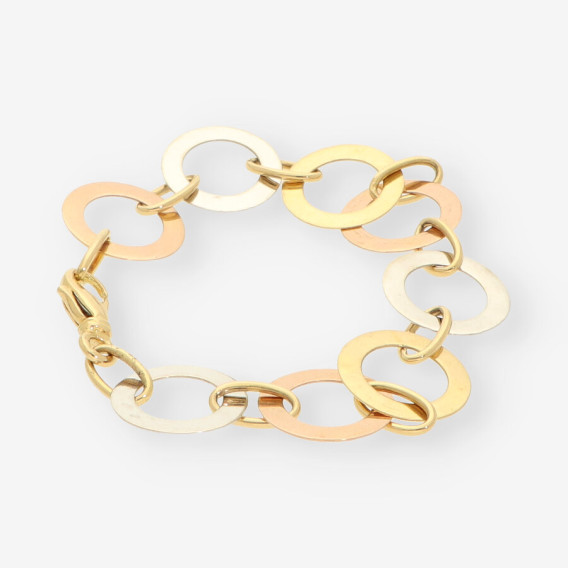 Pulsera oro bl. y amarillo