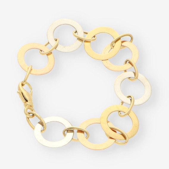 Pulsera oro bl. y amarillo