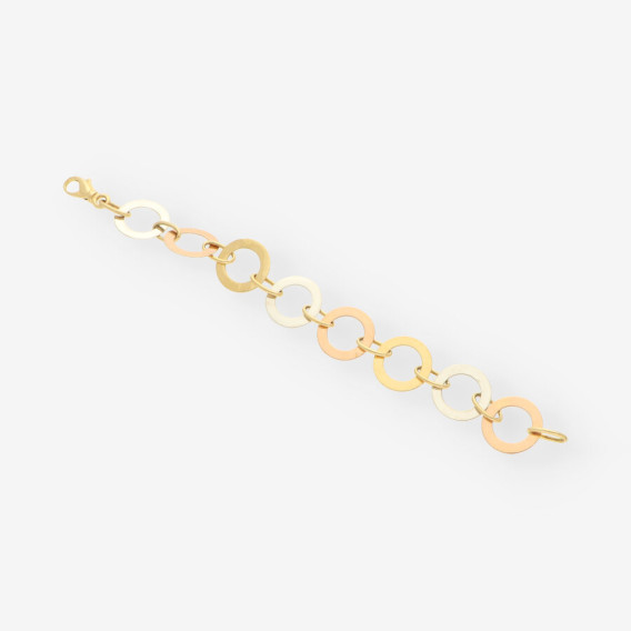 Pulsera oro bl. y amarillo