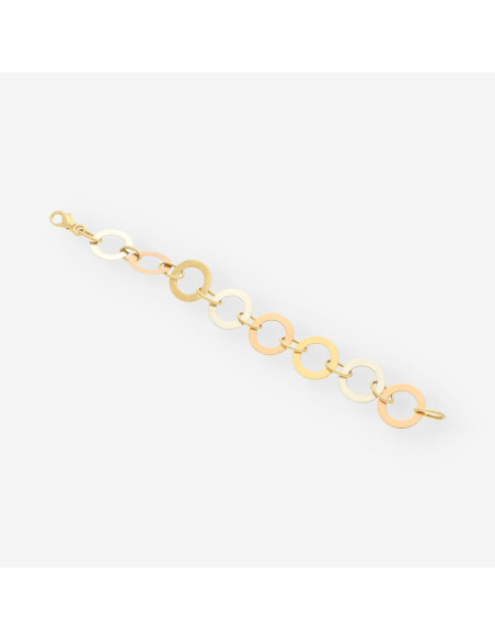 Pulsera oro bl. y amarillo