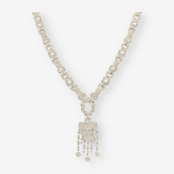 Gargantilla oro blanco y brillantes