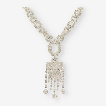 Gargantilla oro blanco y brillantes 2