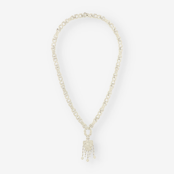 Gargantilla oro blanco y brillantes