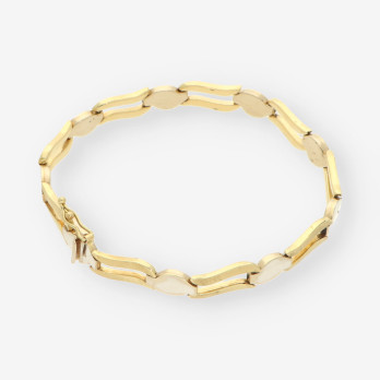 Pulsera oro blanco y amarillo