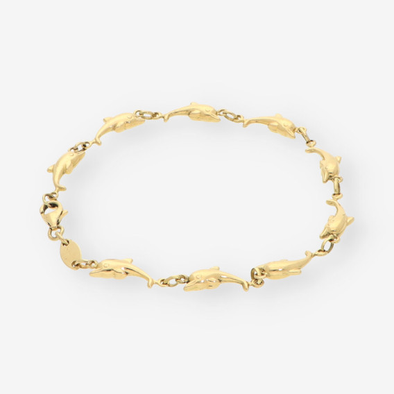 Pulsera delfines oro