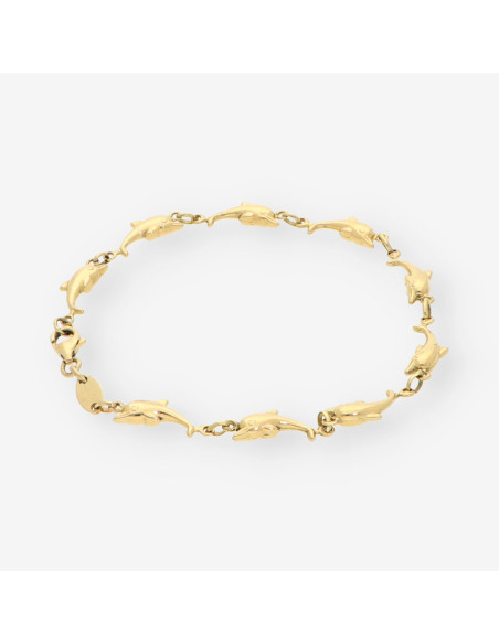 Pulsera delfines oro
