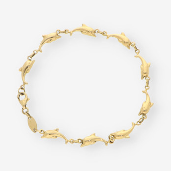 Pulsera delfines oro 2