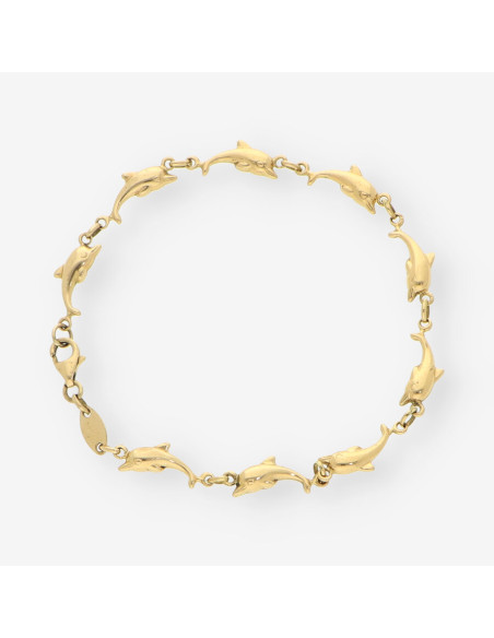 Pulsera delfines oro