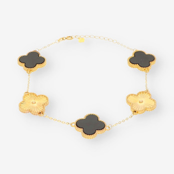 Pulsera oro Trebol