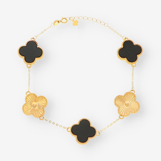 Pulsera oro Trebol
