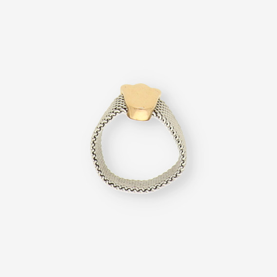 Anillo TOUS tulipan acero y oro