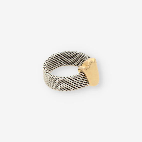 Anillo TOUS tulipan acero y oro