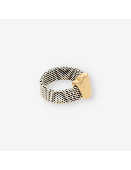 Anillo TOUS tulipan acero y oro