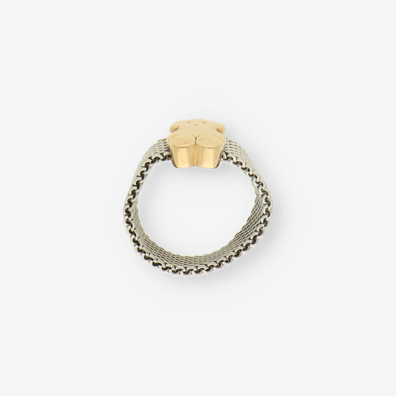 Anillo TOUS oso acero y oro