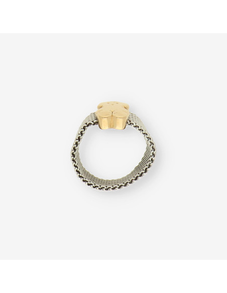 Anillo TOUS oso acero y oro