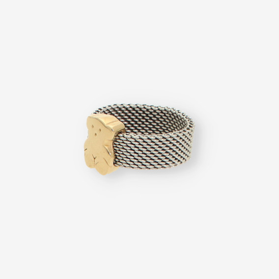 Anillo TOUS oso acero y oro