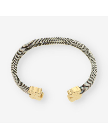 Esclava acero y oro oso TOUS