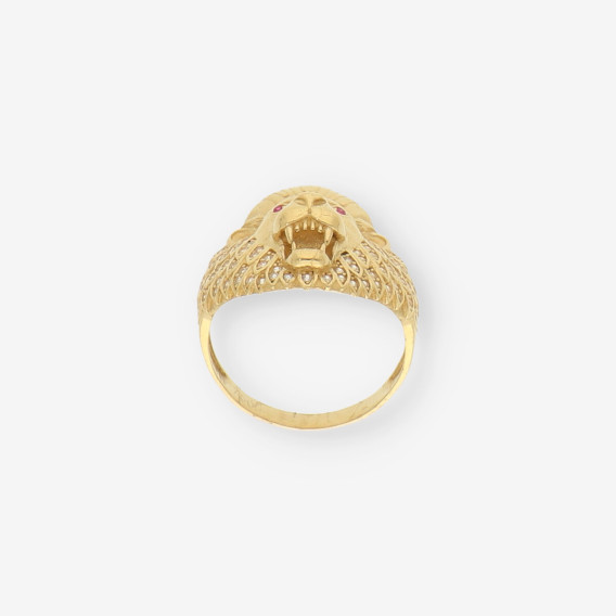 Anillo leÃ³n oro