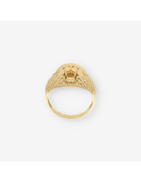 Anillo leÃ³n oro