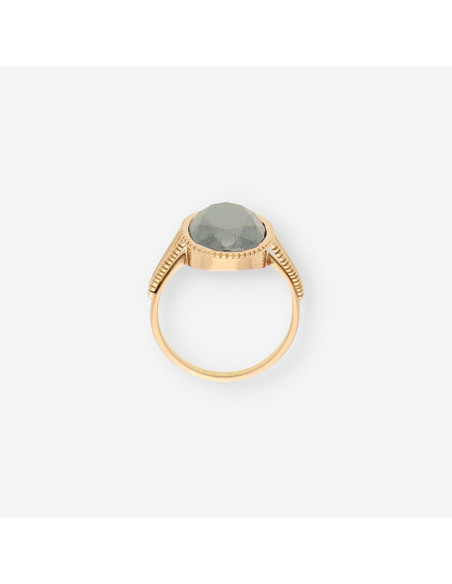 Anillo oro piedra negra