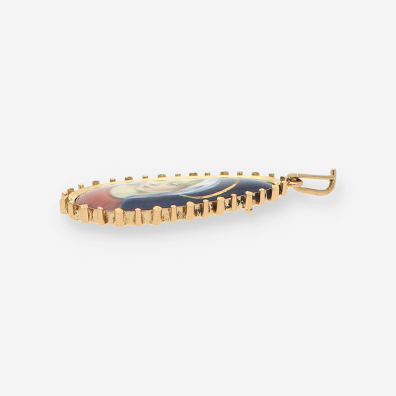 Colgante Virgen esmalte y oro