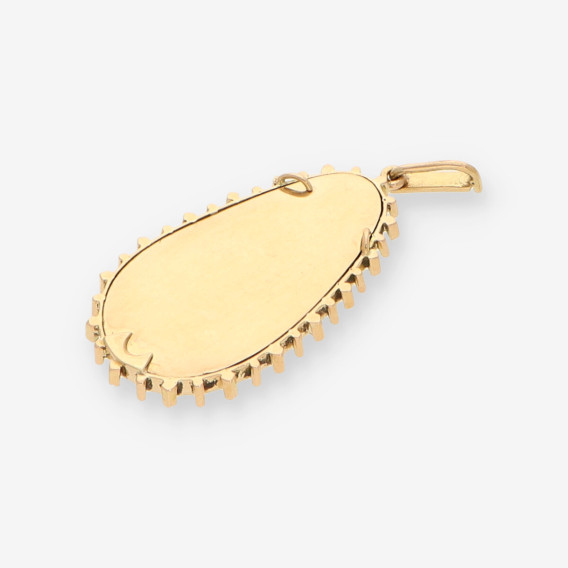Colgante Virgen esmalte y oro