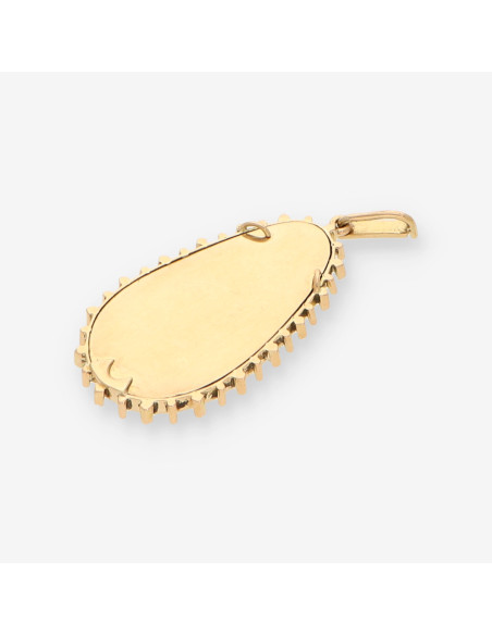 Colgante Virgen esmalte y oro