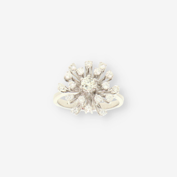 Anillo oro blanco y brillantes