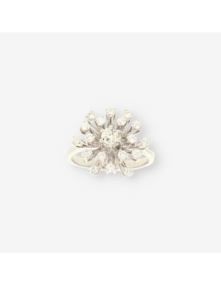 Anillo oro blanco y brillantes