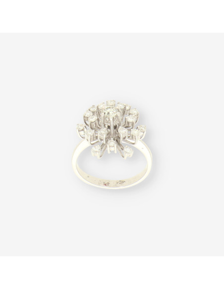 Anillo oro blanco y brillantes