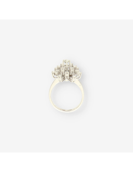 Anillo oro blanco y brillantes