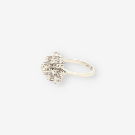 Anillo oro blanco y brillantes
