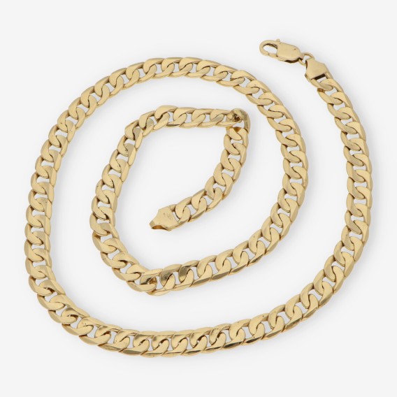 Cadena barbada en oro 18kt