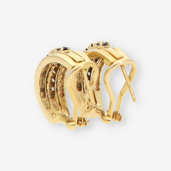 Pendientes zafiros oro y brillantes
