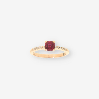 Anillo RubÃ­ oro y brillantes