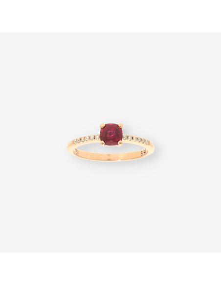 Anillo RubÃ­ oro y brillantes