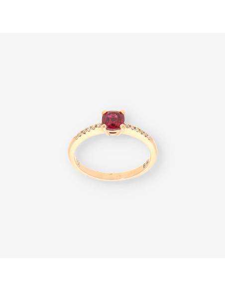 Anillo RubÃ­ oro y brillantes