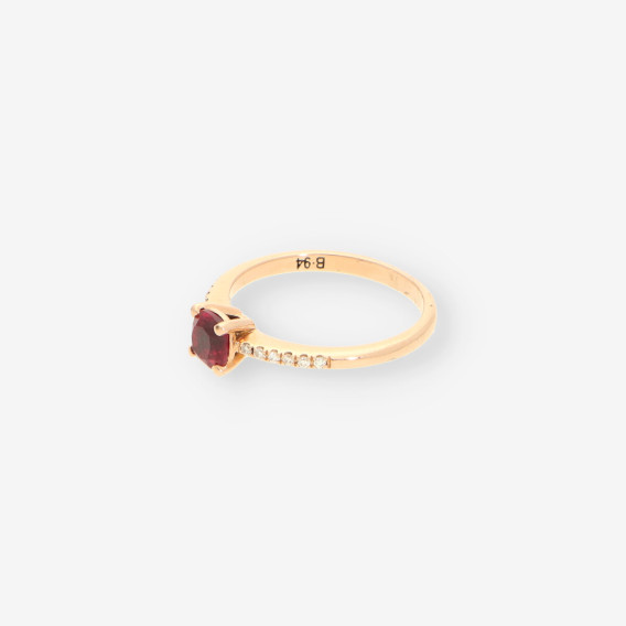 Anillo RubÃ­ oro y brillantes