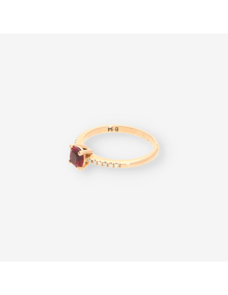 Anillo RubÃ­ oro y brillantes