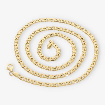 Cadena plana 60cm en oro 18kt 2