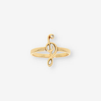 Anillo nota musical oro